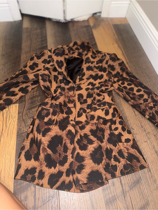 naked wardrobe Pants - naked wardrobe Leopard Print Jumpsuit Romper - Brown & Black